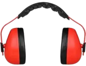 Ear Muffs that NIPSTec workers used during the installation and maintenance of a rainwater harvesting system, emphasizing employee safety measures.